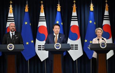 South Korea, EU agree to boost pressure on Russia, condemn North Korean missile tests