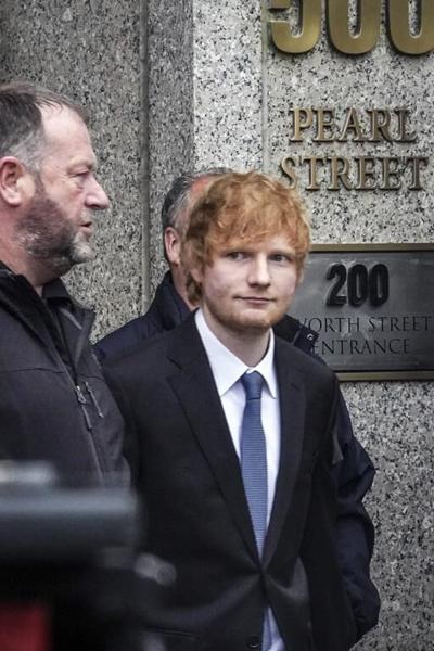 Ed Sheeran, on guitar, gets musical with a New York jury