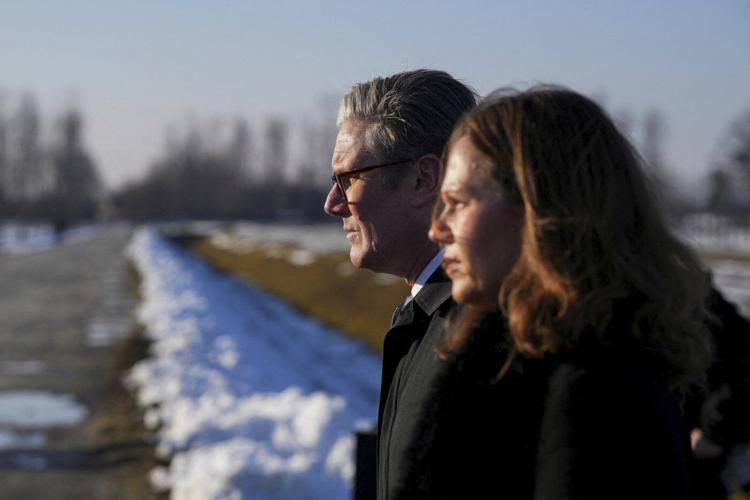 Starmer visits Auschwitz and vows to fight the antisemitism he sees growing in the UK