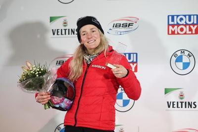 Canada's Mirela Rahneva slides to World Cup skeleton silver
