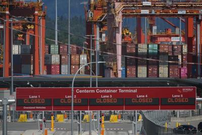 Railway container shipments plummet due to B.C. port strike that's poised to end