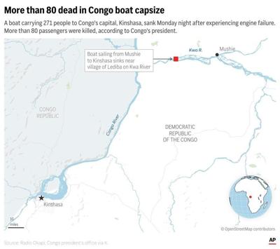 More than 80 passengers killed in the latest boat accident in Congo
