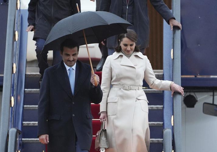 Princess of Wales joins royals as Qatari state visit to the UK starts