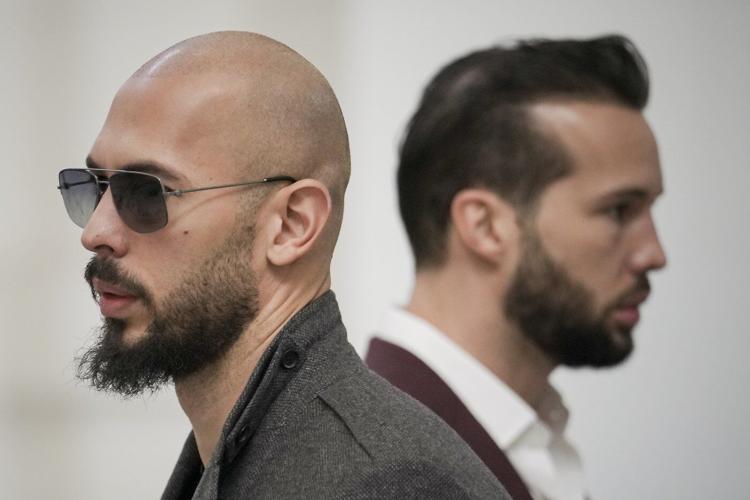 AP PHOTOS: Influencer brothers Andrew and Tristan Tate