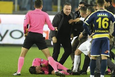 Former Turkish soccer team president gets permanent ban for punching referee