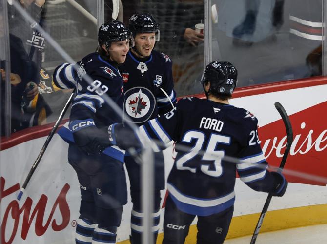 Lambert thrilled to score first NHL goal in Jets 5-2 win over Penguins