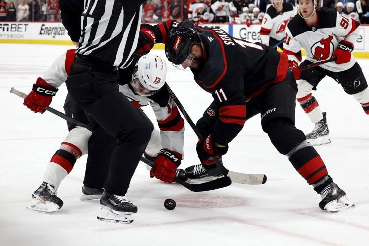 Martinook, Andersen help Hurricanes push past Devils 3-1 for 2-0 lead in 1st-round playoff series