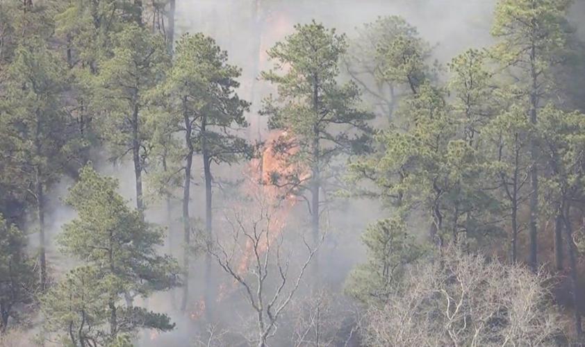 Forecasters warn of fire risk amid low humidity, wind gusts as Pine Barrens fire burns