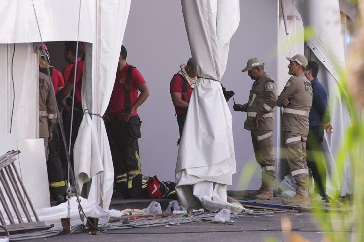 Fire prompts evacuations at UN climate talks in Brazil, but officials say no one hurt