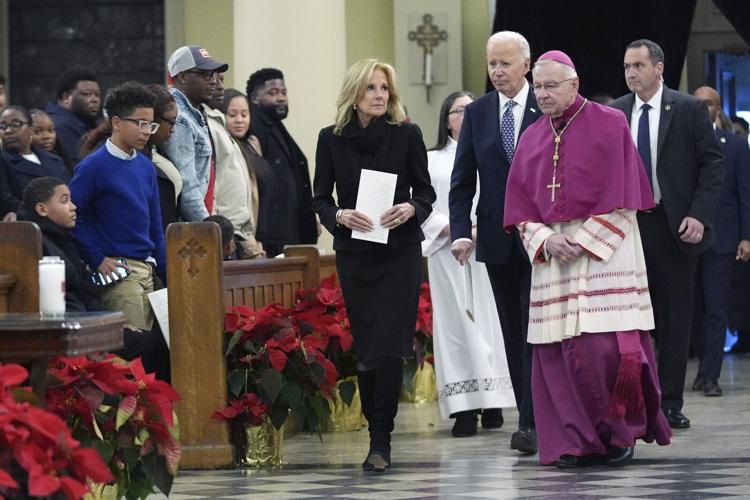 Biden meets with victims' families in New Orleans, attends prayer service and visits memorial