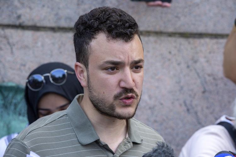 Detained Columbia University student activist Mahmoud Khalil appears in immigration case