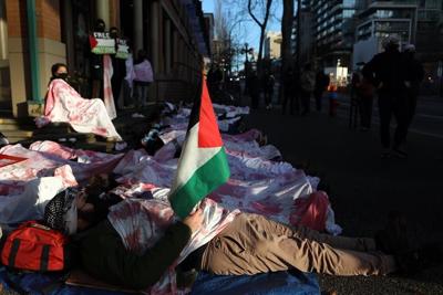 Assault charge over car-swerving incident at Gaza protest near B.C. legislature