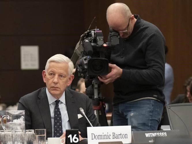 Dominic Barton says he had nothing to do with federal contracts awarded to McKinsey
