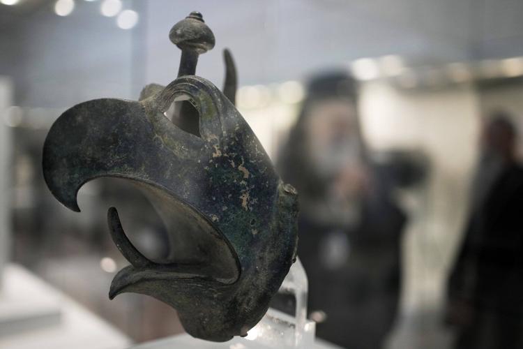 An ancient bronze griffin head is returned to Greece from New York in a major repatriation move