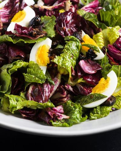 This crisp and colorful romaine and radicchio salad eats like a meal