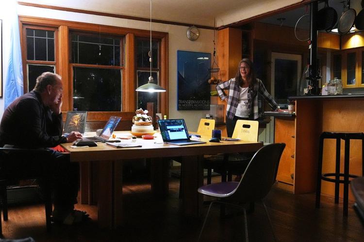 Photos show Mary E. Brunkow waking up to the news she is a Nobel winner in medicine