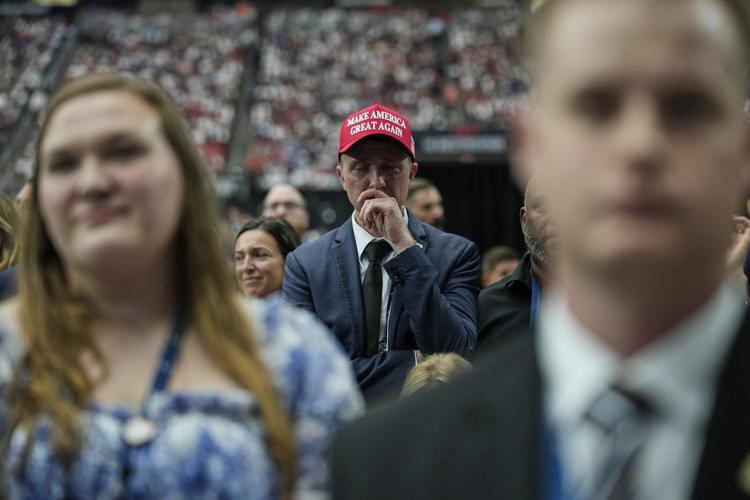 Photos of conservative activist Charlie Kirk's memorial service