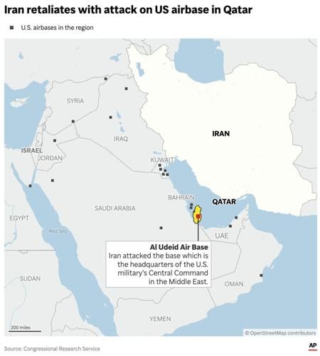 A look at Al Udeid Air Base, the US military site that Iran attacked