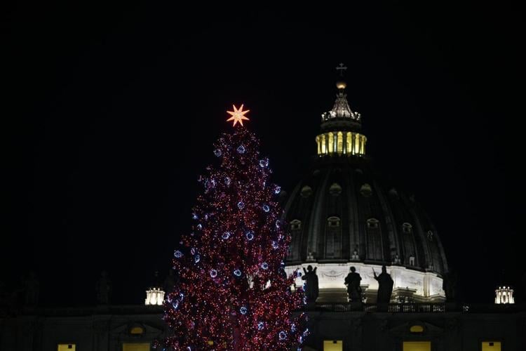 Vatican unveils Nativity scene, lights Christmas tree in St. Peter’s Square