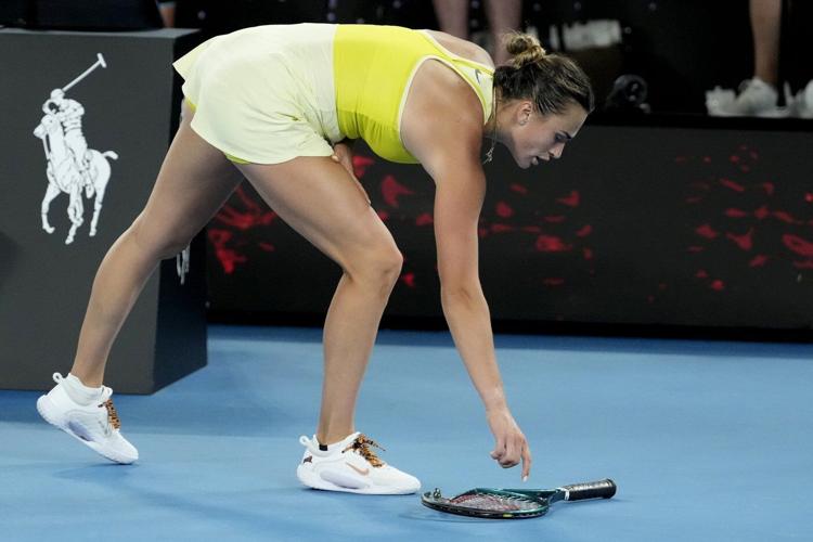Australian Open: Aryna Sabalenka throws her racket after losing to Madison Keys in the final