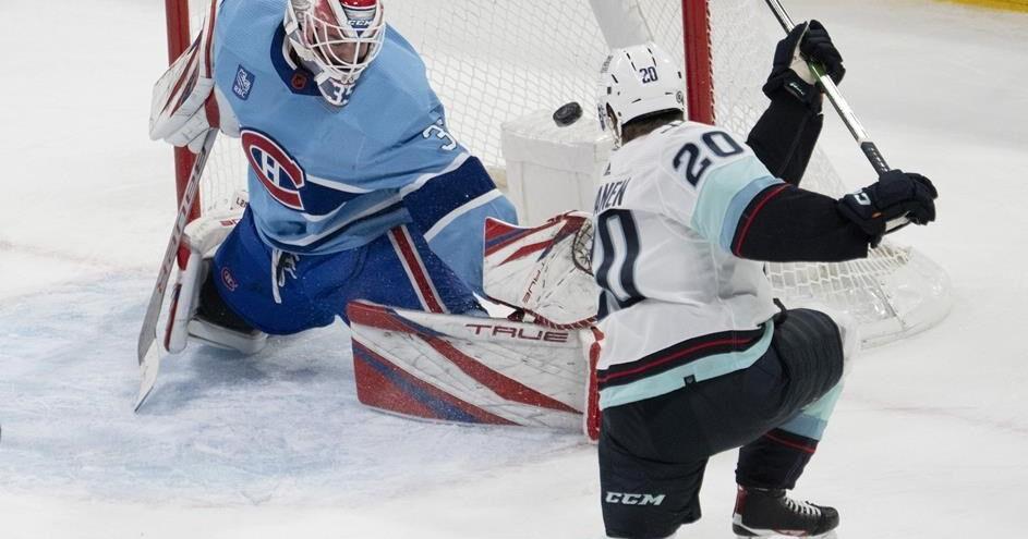 Kraken win fifth straight by dumping Canadiens 4-0 | Sports News ...