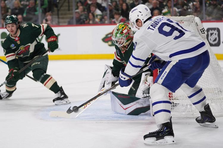 Groulx scores twice as Maple Leafs hold on to beat the Wild 4-2
