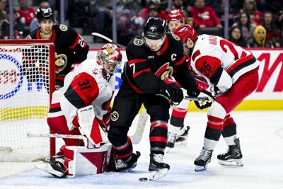 Tkachuk scores twice, Senators help playoff chances by beating Hurricanes 6-3