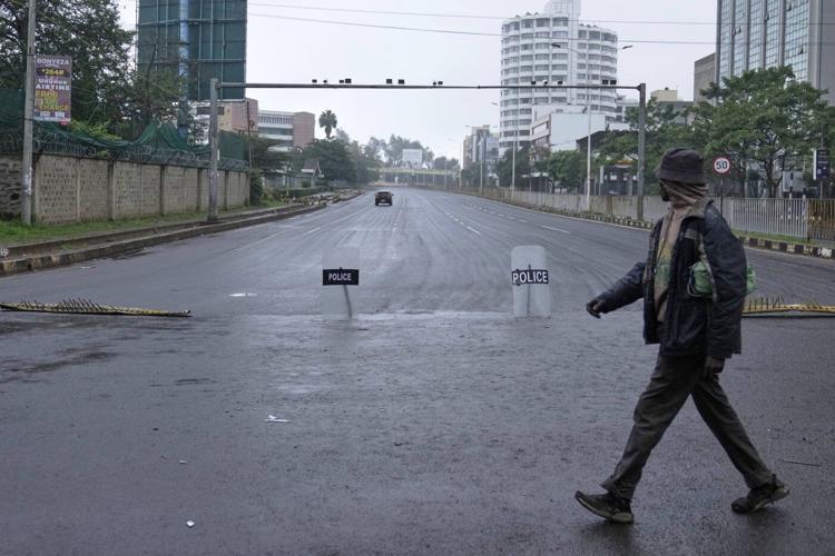 Nairobi locked down as Kenya police clash with protesters, injuring 1