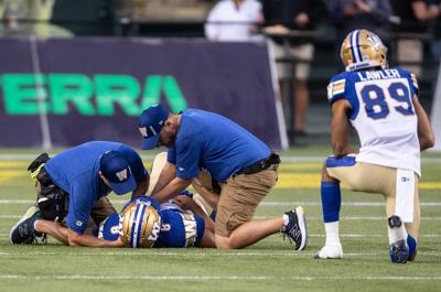 Blue Bombers quarterback Zach Collaros misses practice Monday following injury