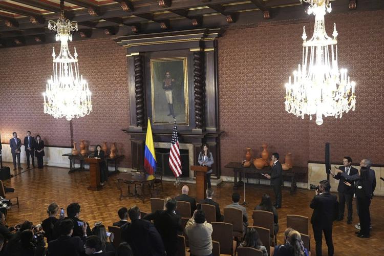 US Homeland Security Secretary Noem visits Colombia to discuss immigration and crime