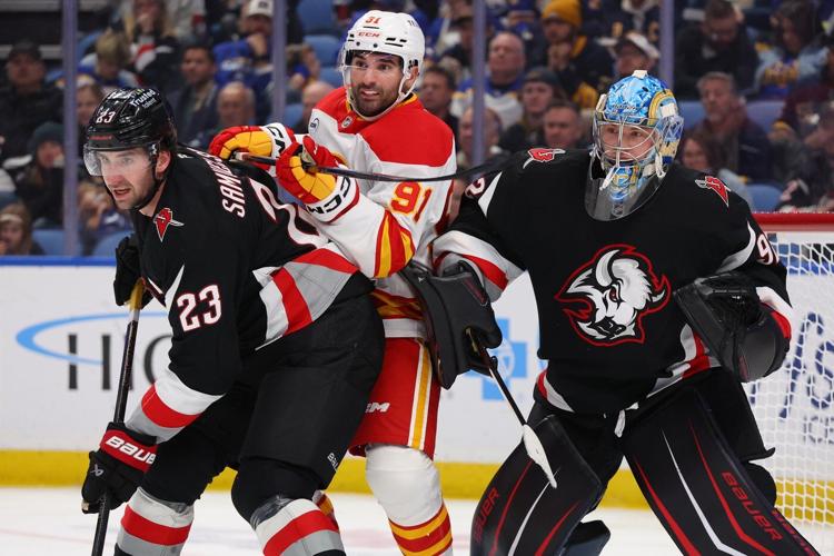 Morgan Frost breaks 3rd-period tie, NHL-worst Flames beat Sabres 6-2