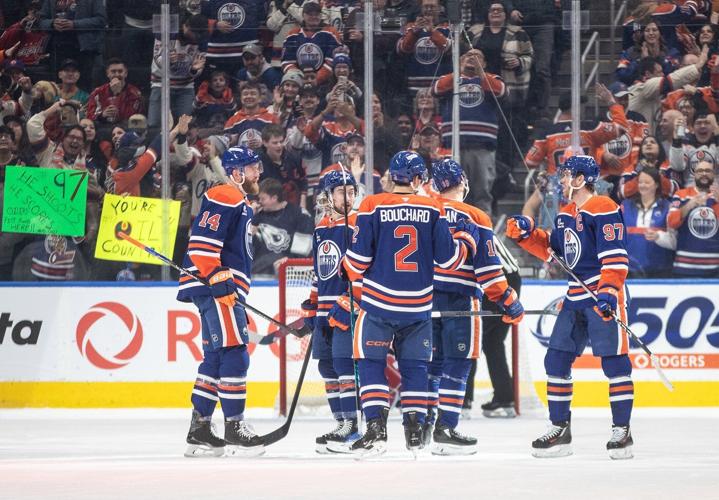 Edmonton Oilers defenceman Evan Bouchard joins elite company with six-point game