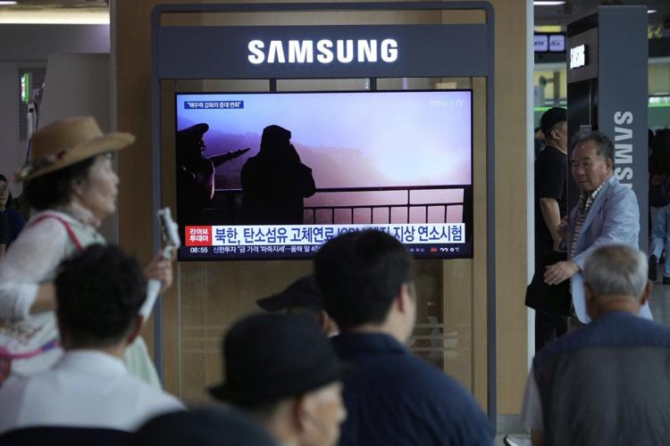 North Korea conducts its final ground test of a solid-fuel engine for long-range missiles