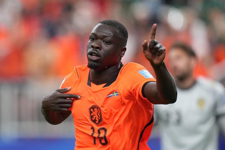 Brobbey and Gakpo strike twice each as Netherlands routs Sweden 5-1 to lead Group F