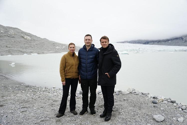 Macron visits Greenland to show European support for the strategic Arctic island coveted by Trump