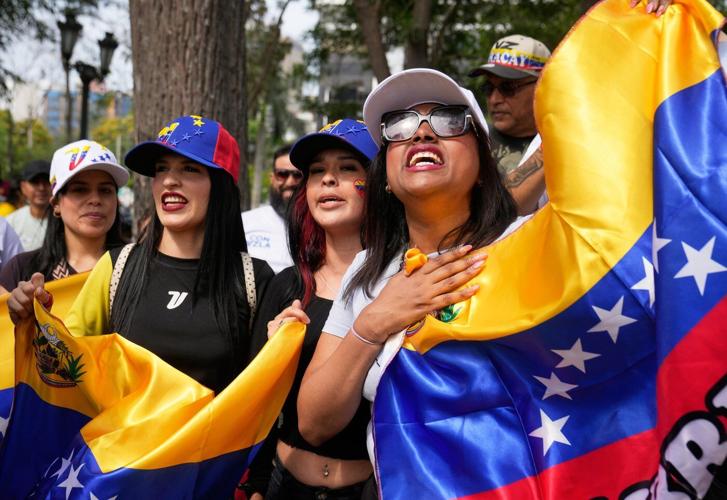 Photos show people reacting to the US capture of Venezuelan President Nicolas Maduro