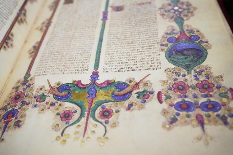 One of the most spectacular Renaissance illuminated manuscripts, a bible, on rare display in Rome