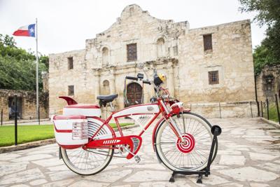 Pee-wee's bike is at the Alamo, but not where you think