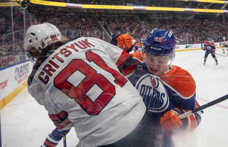 Devils lean on Glass, Gritsyuk to edge the Oilers 2-1