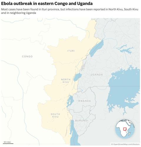 Congo's Ebola outbreak rises to 100 deaths out of 550 cases as conflict slows response