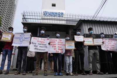 Rohingya refugees in Sri Lanka protest planned closure of U.N. office, fearing abandonment