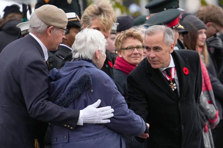 Veterans, families brave cold to mark Remembrance Day