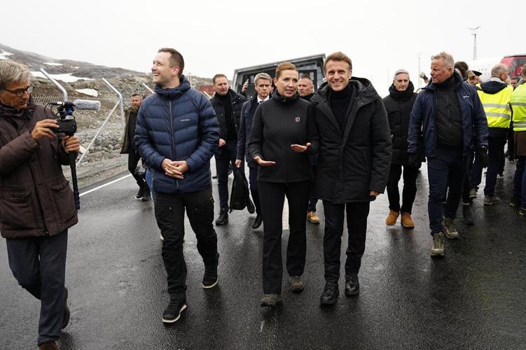 Macron visits Greenland to show European support for the strategic Arctic island coveted by Trump
