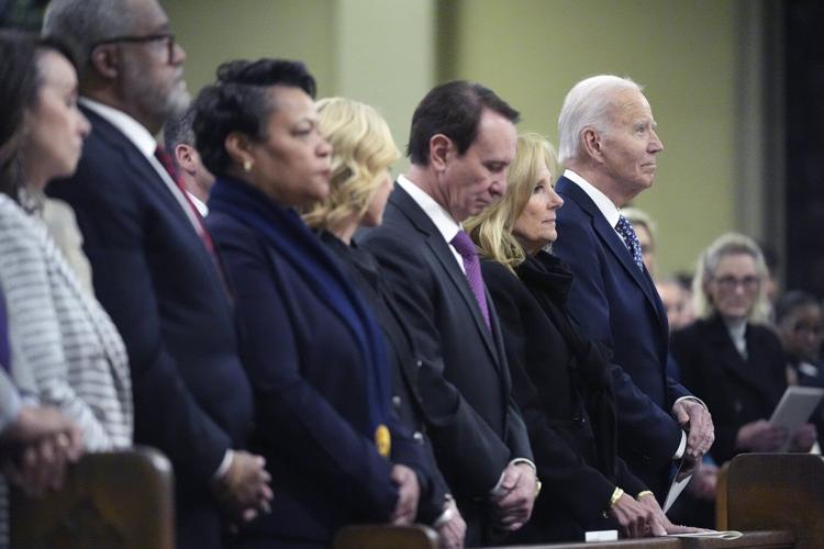 Biden meets with victims' families in New Orleans, attends prayer service and visits memorial