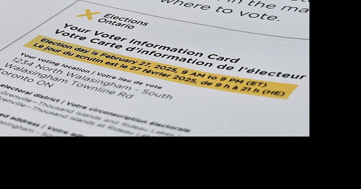 Voter cards will be sent out to registered Ontario voters, but it's not ...