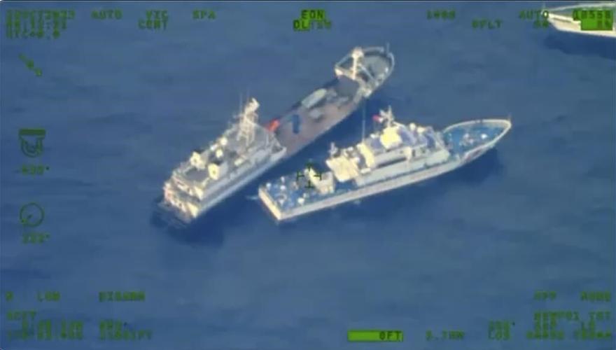 Philippines says its coast guard ship and supply boat are hit by Chinese vessels near disputed shoal