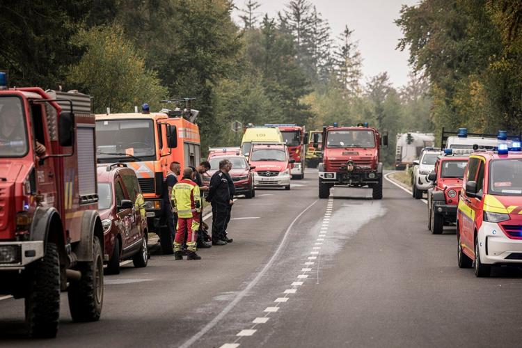 Firefighters battle a massive Belgian wildfire that forced hundreds to evacuate