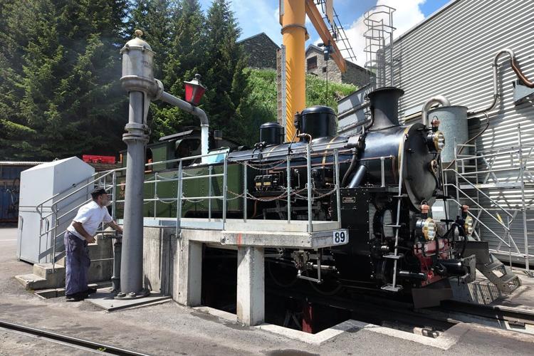 Steam railway that travels through the Swiss Alps celebrates its 100th anniversary