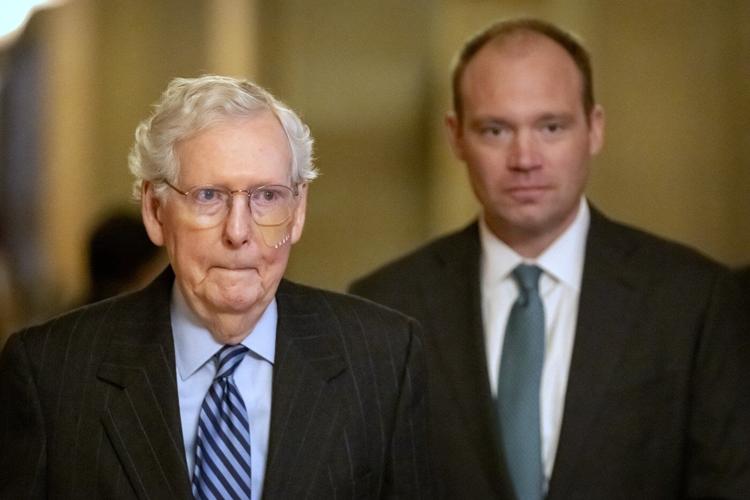 McConnell falls and sprains wrist after GOP luncheon, colleague says he is 'fine'