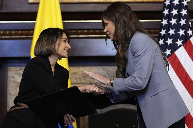US Homeland Security Secretary Noem visits Colombia to discuss immigration and crime
